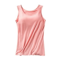 Ženski tenkovi i camis dame ležerne labave jastučiće za prsa na dnu košulja donja košulja dame prsluk ružičasta