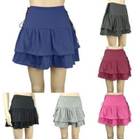 Ženska ležerna osnovna višenamjenska mini suknja s visokim strukom za djevojčice, kratka plisirana mini suknja