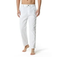 Voncos hlače za muškarce Ljeto- pamučne platnene hlače s ispruženim kardinom dnevno casual hlače hlače Sportske
