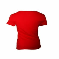 Majica s okruglim vratom i kratkim rukavima, crvena