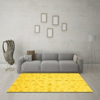 Tvrtka Amand strojno pere tradicionalne unutarnje prostirke u orijentalnom stilu žute boje, kvadratne 7 stopa