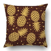 Narančasta Havajska Vintage jastučnica s uzorkom ananasa svijetla hrana ljetna Botanika elegancija egzotično svježe