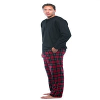 muški set pidžame u donjem dijelu pidžame od flisa s termo gornjim dijelom