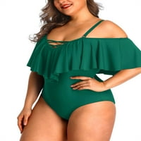 Plus veličine jedan kupaći kostim za žene izvan ramena, kupaći kostimi za ruffy trbuh za upravljanje kupaćim odijelima