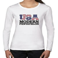 Moderni pentathlon - Olimpijske igre - Rio - Flag ženska majica s dugim rukavima