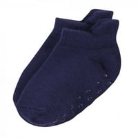 Čarape od organskog pamuka Za Bebe i dječake s neklizajućim držačem protiv pada, jednobojne, plavo-crne, 6 mjeseci