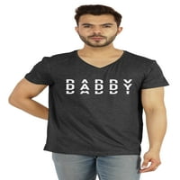 Muška majica s grafičkim printom tata za tatu, majica s izrezom u obliku slova A, majica od dresa