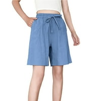 Ženske hlače Plus size casual sportske kratke hlače s vezicama elastični pojas kratke hlače za trčanje s džepovima