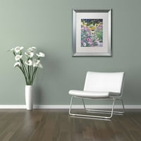 Zaštitni znak likovna umjetnost Vrtna staza kozmosa platna umjetnost Davida Lloyda Glovera, White Matte, Silver