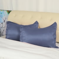 Jedinstvene ponude satenskog svilenog jastuka shams Slate siva standarda