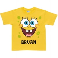 Personalizirana žuta majica za malu djecu Spužva Bob kvadratne hlače