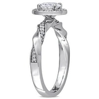 Carat T.W. Dijamant 10kt bijelog zlata halo zaručnički prsten