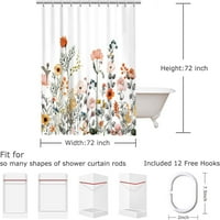 Cvjetne zavjese za tuširanje za kupaonicu Cvjetna zavjesa za tuširanje lijepa tkanina za zavjese za tuširanje