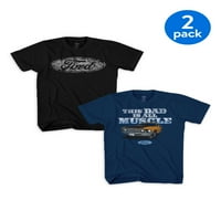 Ford očev dan mišićni tata grafička majica s kratkim rukavima, 2-pack