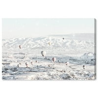 Wynwood Studio platno Zimski baloni Priroda i pejzažni snježni kape za zidne umjetničke platnene platno tisak