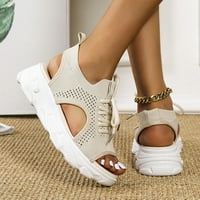 Ljetno nove guste sandale sa sandalama moda casual ženske cipele ravne dno šuplje modne žene cipele
