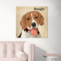 Wynwood Studio životinje zidne umjetničko platno ispisuje 'beagle' psi i štenad - smeđa, smeđa