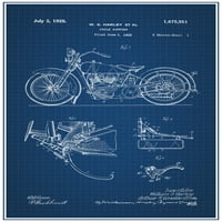 Laminirani plakat sa službenim vlasničkim crtežom motocikla, znak za suho brisanje 16.24