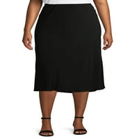 Ženska jednobojna suknja Slip & Plus veličina