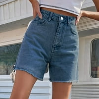 Ženske kratke hlače, Modne europske i američke široke Ležerne traper hlače visokog struka