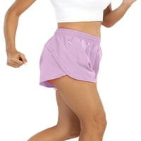 Ženske kratke hlače za trčanje s džepovima s patentnim zatvaračem, sportske kratke hlače za vježbanje visokog