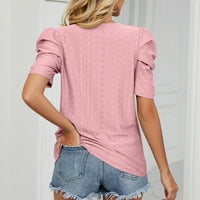 Bluza košulja za žene Plus size elegantne majice s rukavima s mjehurićima bluza ležerna raznobojna udobna prevelika