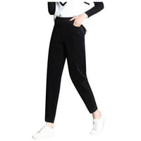 Modne ženske casual Harem hlače s elastičnim elastičnim strukom sportske hlače od kordona tanke hlače velike veličine