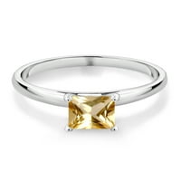10-karatni prsten od bijelog zlata od bijelog zlata s topazom