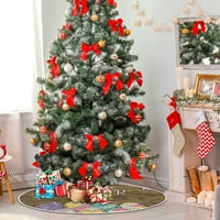 Suknja za uskrsno drvce šarena jaja zec božićna suknja za božićno drvce stalak prostirka za ukrašavanje blagdanske