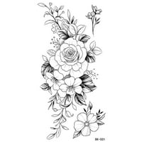 Kehuo skice naljepnice za tetovaže apstraktne ružičaste cvjetne naljepnice privremeno prikrivanje