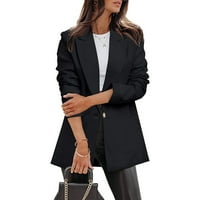 Ženske grijane jakne Modni Ženski casual džepovi ležerni jednobojni kaput dugih rukava kardigan Bluza