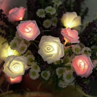 Vilinski svjetlosni vijenac visoke svjetline, realističan, na baterije, prekrasna LED ruža, Pribor za odmor
