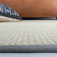 Pleteni tepih od prirodnih vlakana, Siva, 4' 6'