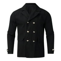 Zimski kaputi za muškarce, jesenska Muška zimska ležerna jakna s patentnim zatvaračem, kaput u crnoj boji, 2 inča