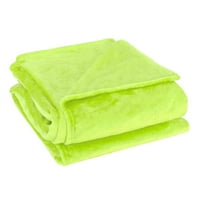 Cjelogodišnja Plišana flanelska deka od flisa, 78 90, žuto-zelena