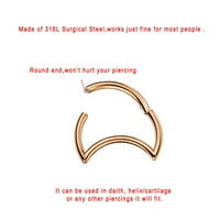 Nakit od 16g, naušnice od 16g za žene, kirurški čelični piercing nakit od ružičastog zlata