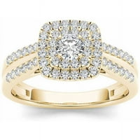 Zaručnički prsten od žutog zlata od 10 karata s dijamantom br.