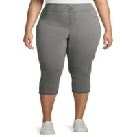 Terra & Sky Women's Plus Size Capri Jeggings