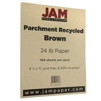 Pergament papir od 24 lb, 8. 11, smeđa reciklirana, pakiranje listova
