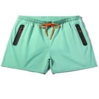Muške kupaće gaće, hlače, muške vodootporne kratke hlače za plažu s džepom s patentnim zatvaračem, zelena