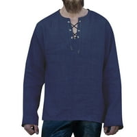 Muška jesenska / zimska majica za slobodno vrijeme i putovanja od pamuka i lana Vintage majica s kapuljačom s