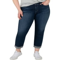 Silver Jeans Co. Ženske plus veličine Avery visoko uspiju traperice