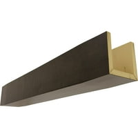 Ekena Millwork 4 W 10 h 20'l 3-strana gruba cedra endurathane fau Wood Strop greda, vrhunski orah