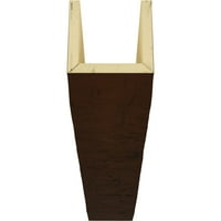 6 W 6 h 10'l 3-strana ručna ručna rešetka Stropna greda za drveni strop, Premium Hickory
