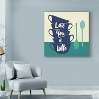 Zaštitni znak likovna umjetnost 'Linen Coffee III Light' platno umjetnost Sue Schlabach