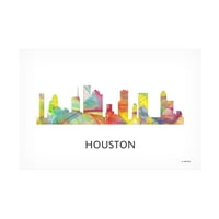 Marlene Watson 'Houston Texas Skyline' Canvas Art