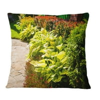 Dizajn moderni dizajn zelenog vrta - pejzažni tiskani jastuk za bacanje - 16x16