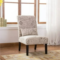 Roundhill Pisano tkanina bez suvremenog naglasnog stolice s jastukom bubrega, dostupne su više boja