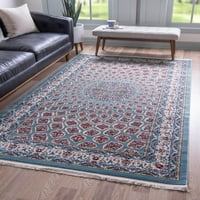 Jedinstveni Nottinghamski tepih na tkalačkom stanu 5' 1 8' 0 , Plava