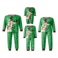 Obiteljski Božićni pidžama Setovi, identični božićni pidžama s losom i pahuljicama za odrasle i djecu, svečani